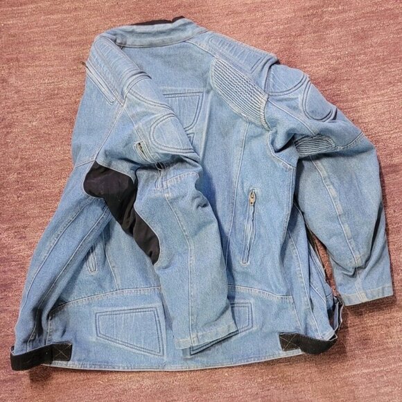 Cortech Motorcycle Jacket Mens Medium Denim Jean Armored DSX 4XL - Picture 7 of 7